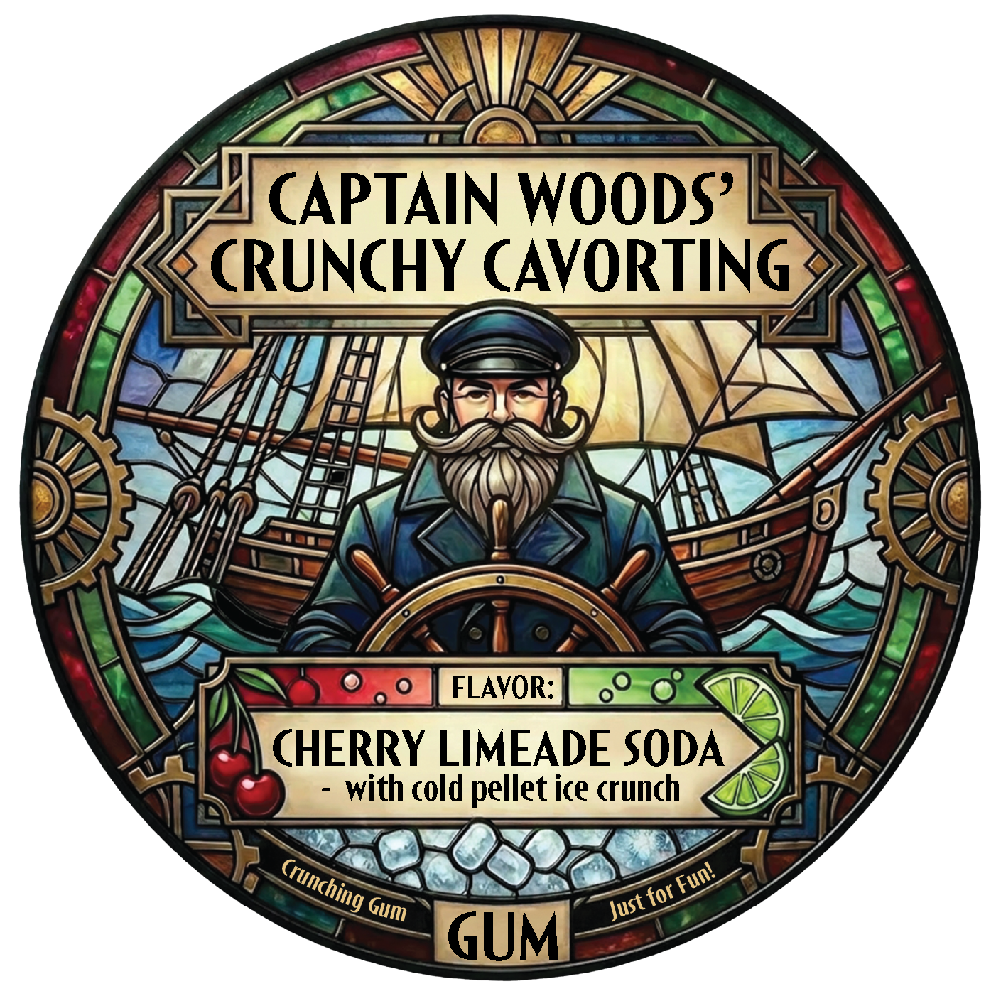 Captain Woods' Crunchy Cavorting Gum